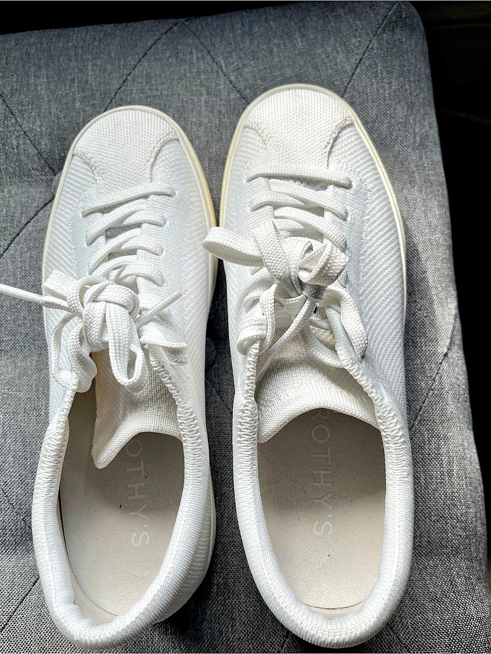 Rothy's The Lace Up Sneaker White Sneakers
